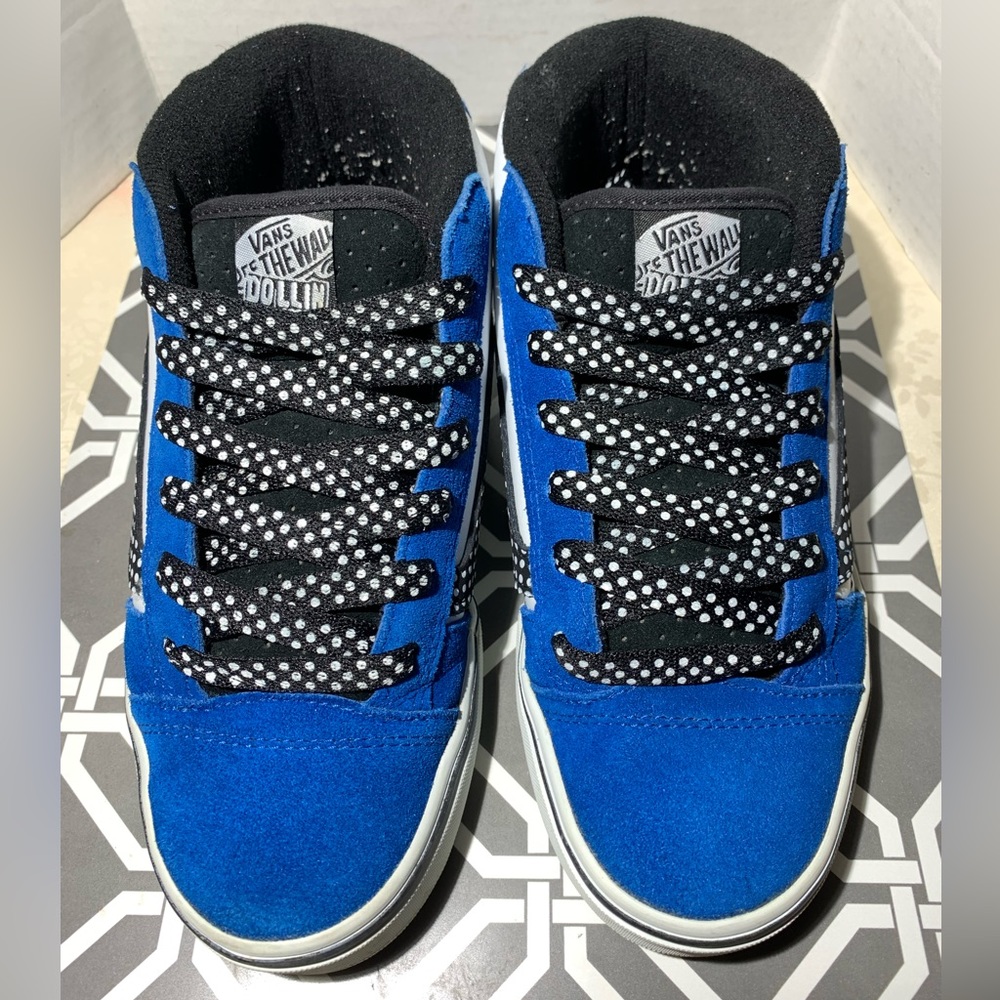 VANS Dollin No Skool 2 Mid  skate Blue Suede leather Upper, Women’s Size 7